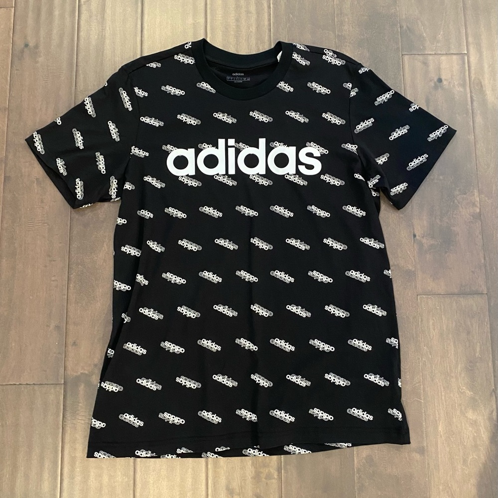 Adidas T-Shirt / Size: L / Color: Black and White